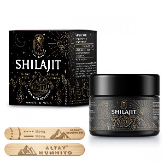 ALTAY MUMMIYO Shilajit Resin with Fulvic Acid & Trace Minerals, Original Siberian Pure Shilajit with 85+ Humic Acid Supplement, Support Metabolism & Immune System, Pack of 2